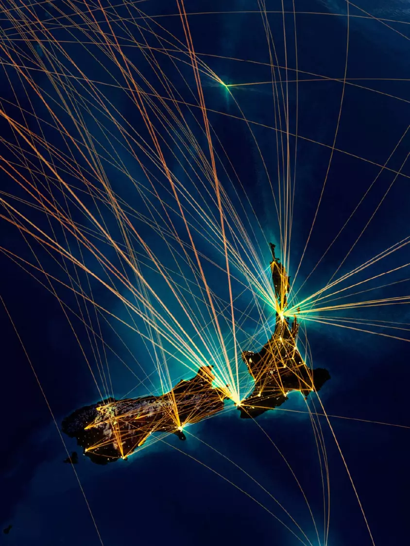 Global connectivity network over New Zealand and beyond